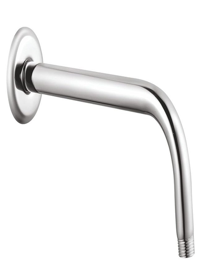 JAGGER JAG205 Grade Stainless Steel Square And Round Shower Arm with Wall Flange, Thread Size 0.5" Inch (ROUND, 18 INCH) - Image 1
